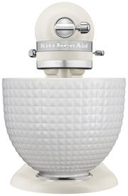 Küchenmaschine 4.7L ARTISAN in Cremefarbe, Vorderansicht mit strukturierter Rührschüssel.