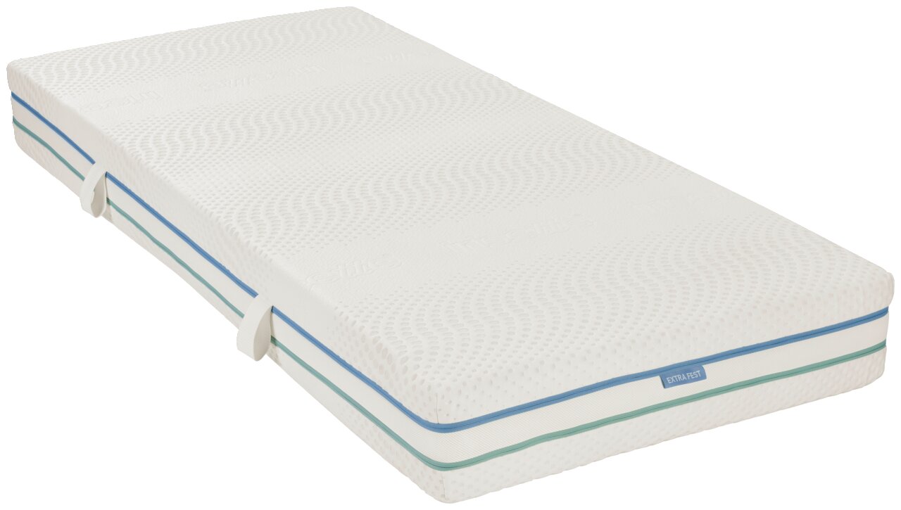 Matratze 180x200 cm, fest/extra fest, seitliche Perspektive