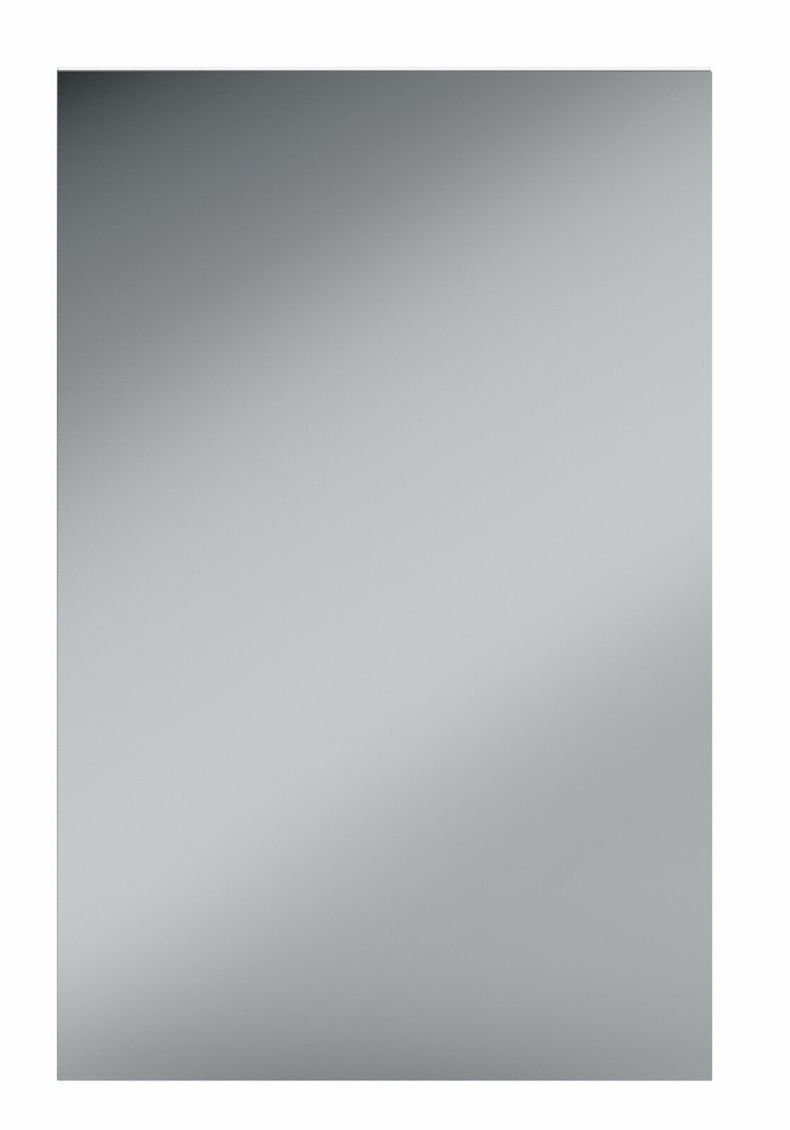 Quadratischer Spiegel in Frontalansicht mit leichtem Farbverlauf.