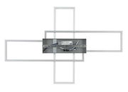 Moderne LED-Deckenleuchte mit rechteckigem, geometrischem Design, von oben betrachtet.