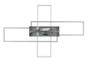 Moderne LED-Deckenleuchte mit rechteckigem, geometrischem Design, von oben betrachtet.