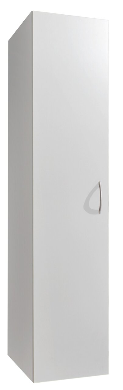 XORA Mehrzweckschrank MULTIRAUMKONZEPT Weißer Mehrzweckschrank mit einer Tür und silbernem Griff, seitliche Perspektive