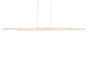 Moderne LED-Hängeleuchte in minimalistischer Ausführung, seitliche Perspektive