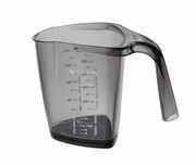 Transparenter 500ml Messbecher mit Griff, seitliche Perspektive