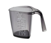 Transparenter 500ml Messbecher mit Griff, seitliche Perspektive