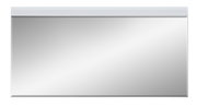 Großer rechteckiger XL-Spiegel mit weißem Rahmen, frontal fotografiert.
