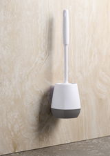 Toilettenbürste mit modernem Design, an der Wand montiert, seitliche Perspektive
