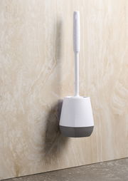 Toilettenbürste mit modernem Design, an der Wand montiert, seitliche Perspektive