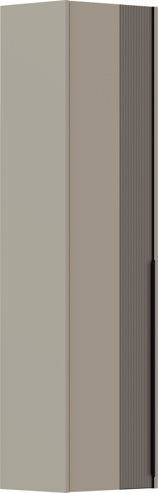 Dieter Knoll Hängegarderobenschrank FIORE Hängegarderobenschrank in seitlicher Perspektive mit glatter Front und geriffelter Seitenfläche