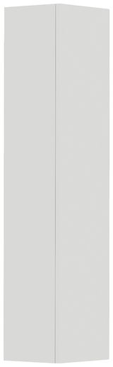 Hänge-Garderobenschrank 1T in weißer Farbe, perspektivische Ansicht von vorne