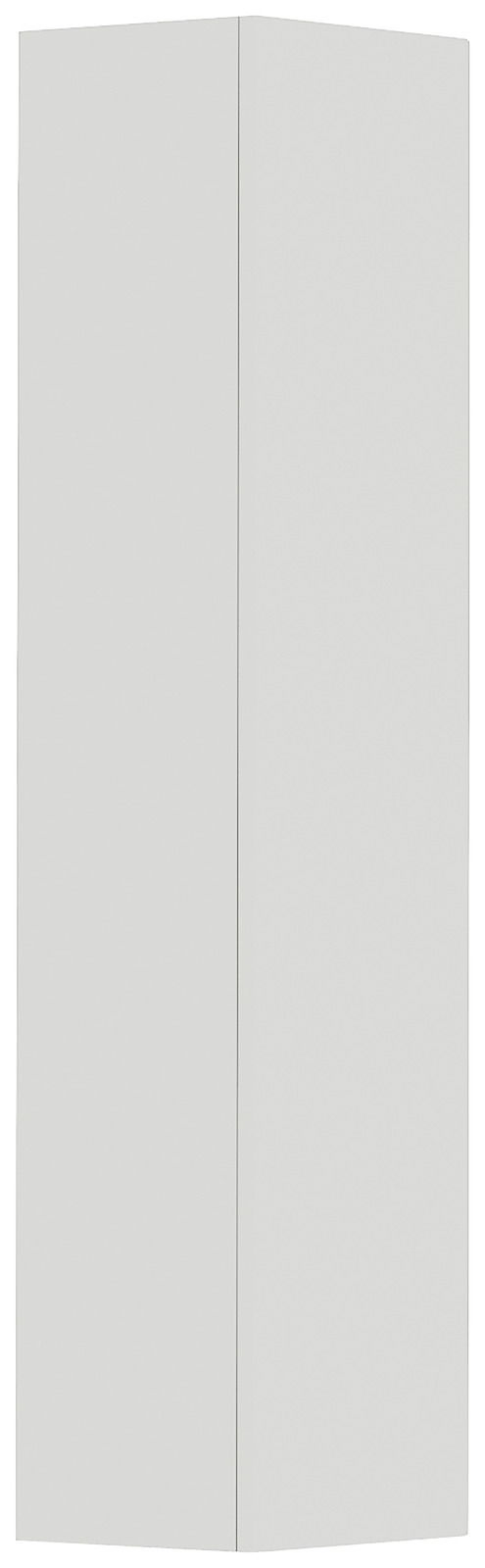 Hänge-Garderobenschrank 1T in weißer Farbe, perspektivische Ansicht von vorne