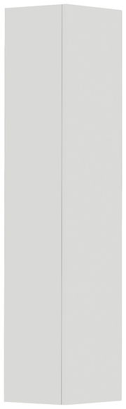 Hänge-Garderobenschrank 1T in weißer Farbe, perspektivische Ansicht von vorne
