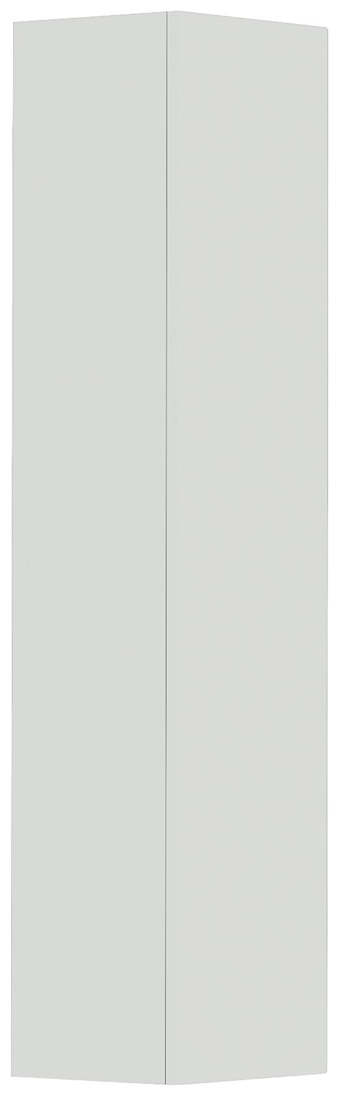 Hänge-Garderobenschrank 1T in weißer Farbe, perspektivische Ansicht von vorne