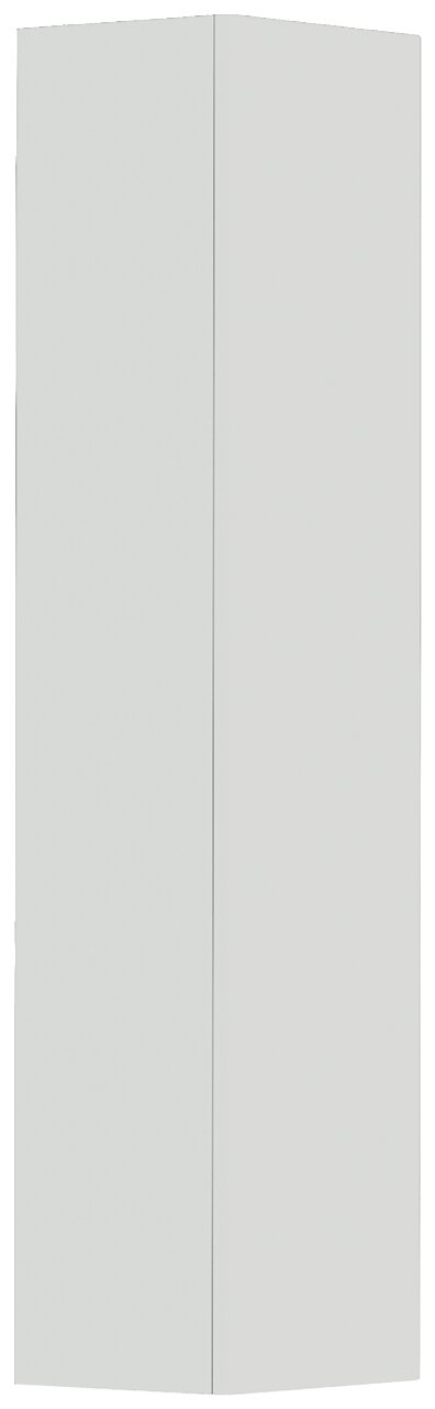 Hänge-Garderobenschrank 1T in weißer Farbe, perspektivische Ansicht von vorne