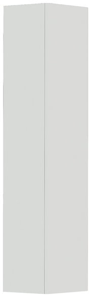 Hänge-Garderobenschrank 1T in weißer Farbe, perspektivische Ansicht von vorne