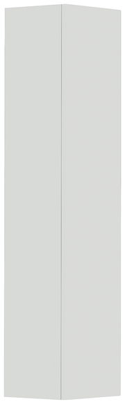 Hänge-Garderobenschrank 1T in weißer Farbe, perspektivische Ansicht von vorne