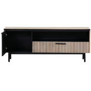 TV-Lowboard mit offenem Fach und Schublade, Frontansicht