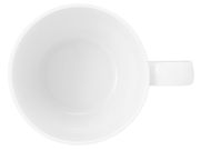 Weiße Espressotasse von oben mit Henkel rechts, Seltmann Weiden, Modell Beat, 0,11l