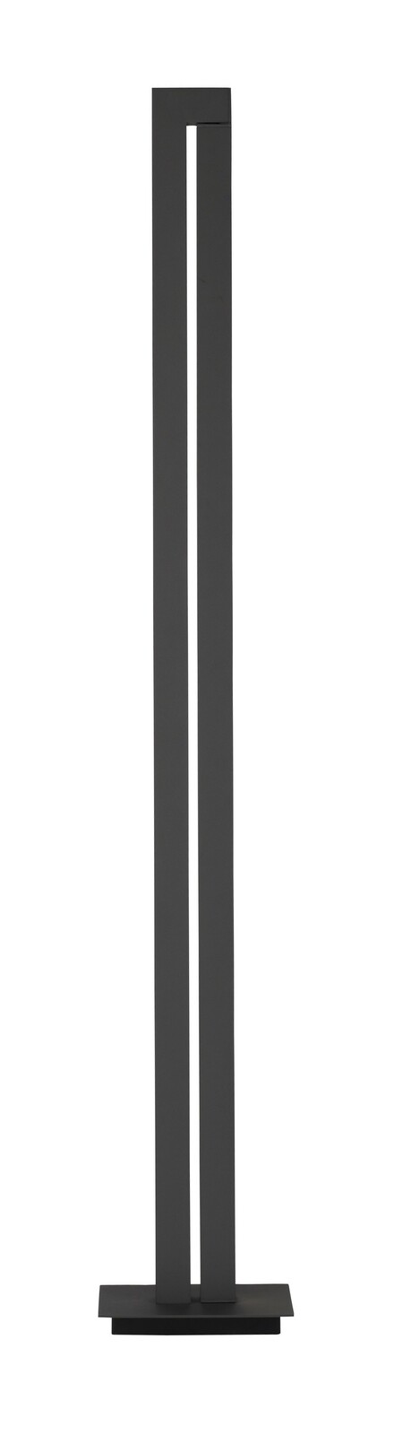 Moderne Stehleuchte PURE-LINES von Paul Neuhaus in schwarzem Design, frontal abgebildet.