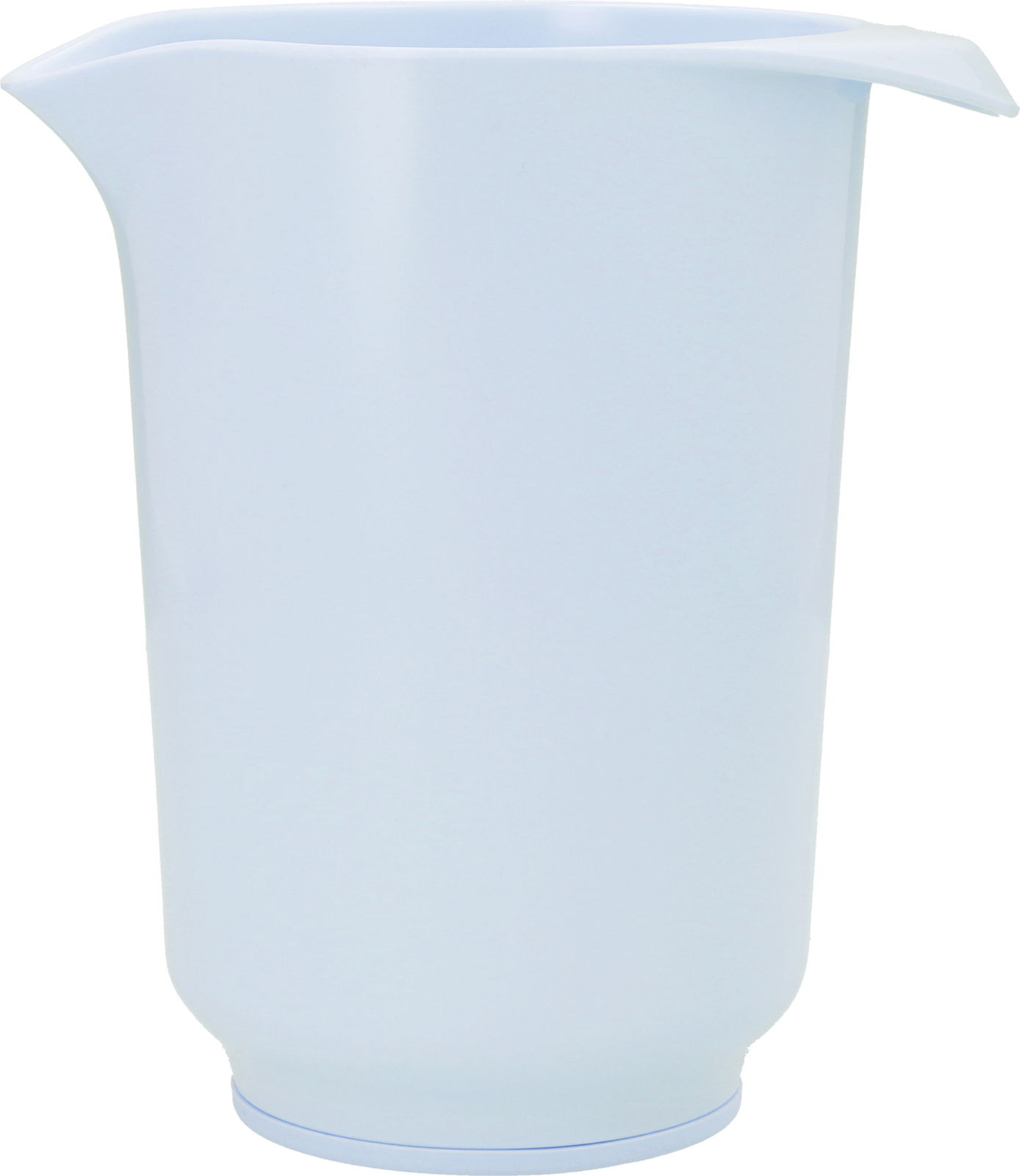 Hellblauer Rührbecher 1L, seitliche Perspektive