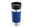Blauer Trinkbecher Viaggio 360ml mit schwarzem Deckel und Edelstahlakzenten, seitliche Perspektive