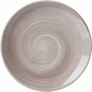 Beilagenteller 15cm braun mit spiralförmigem Muster, Draufsicht