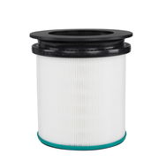 Zylindrischer Filtereinsatz mit schwarzem Rand, frontal abgebildet.