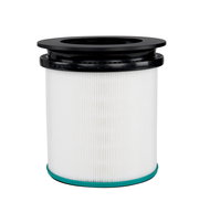 Zylindrischer Filtereinsatz mit schwarzem Rand, frontal abgebildet.
