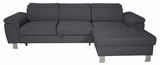 Graues Ecksofa mit Ottomane, Vorderansicht