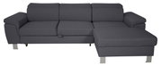 Graues Ecksofa mit Ottomane, Vorderansicht
