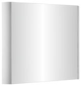 Moderner rechteckiger Spiegel mit seitlicher Perspektive, schlichtes Design