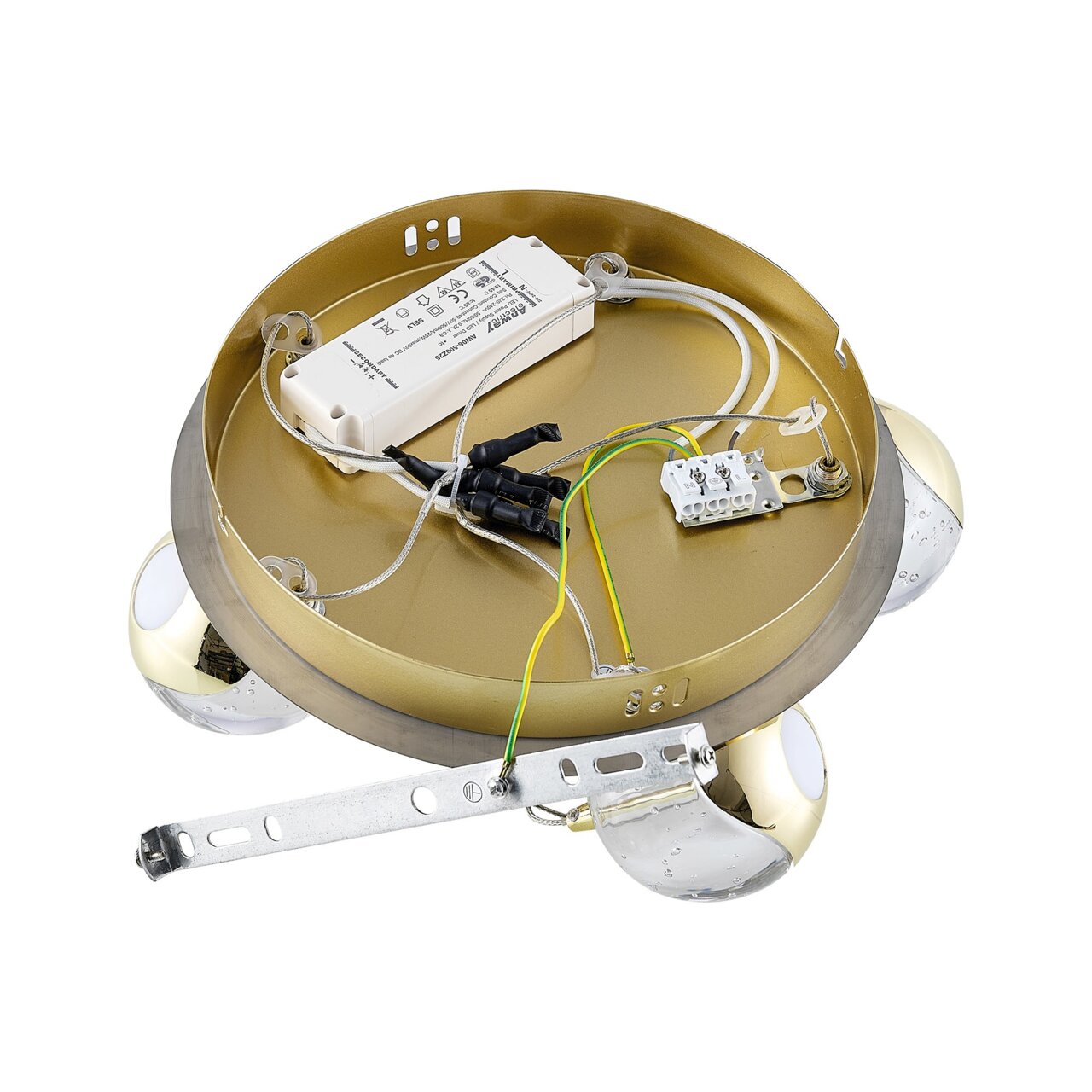 Rückansicht der Dieter Knoll LED-Hängeleuchte mit sichtbarer Verkabelung und Montageelementen.