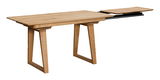 Esstisch aus Holz mit ausziehbarer Platte, seitliche Perspektive