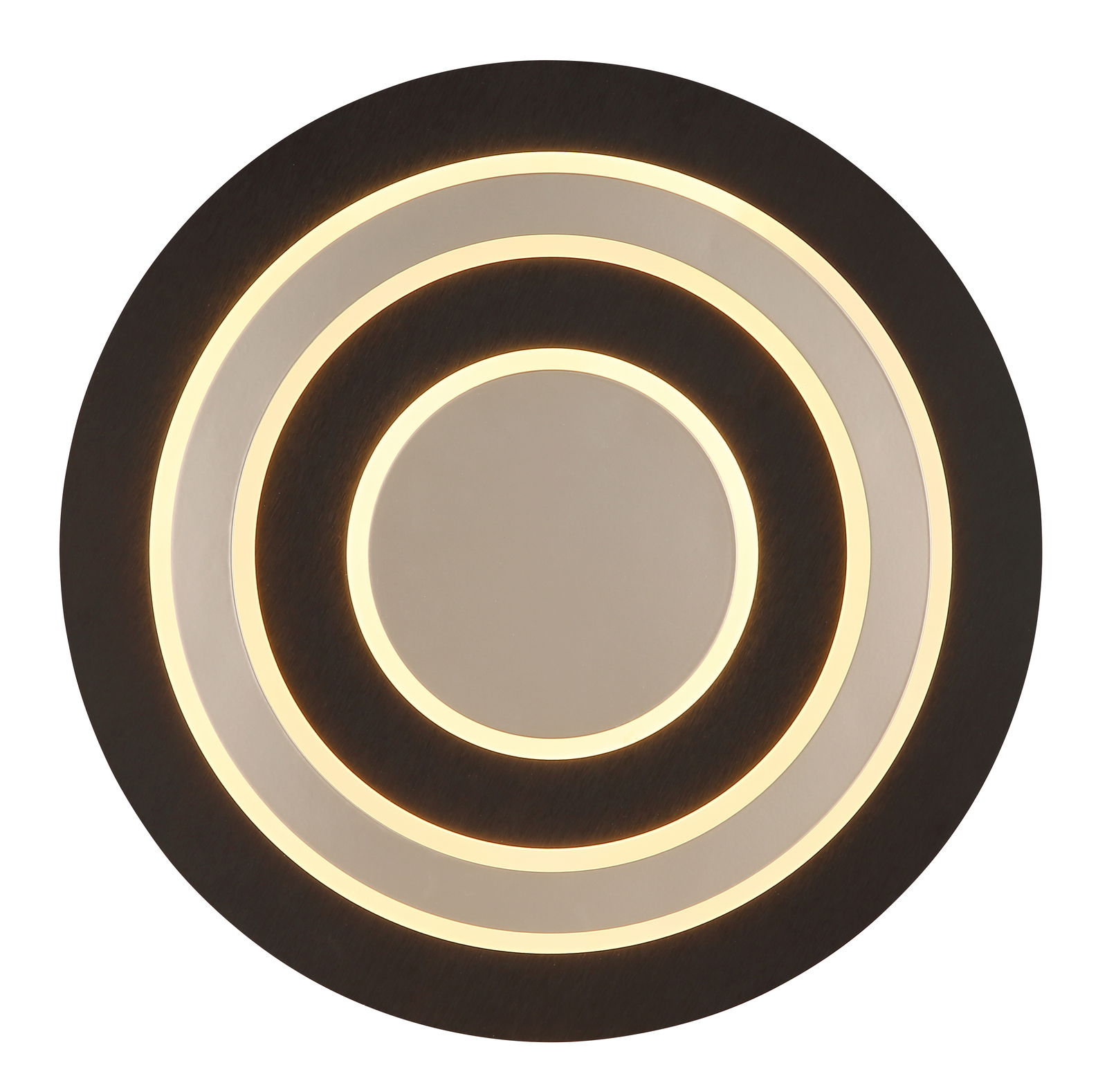 Runde Deckenleuchte mit konzentrischen Kreisen, Ansicht von unten