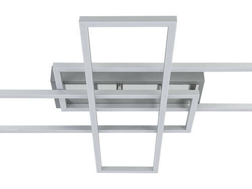 Moderne LED-Deckenleuchte mit rechteckigen Rahmen, Ansicht von unten