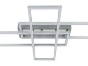 Moderne LED-Deckenleuchte mit rechteckigen Rahmen, Ansicht von unten