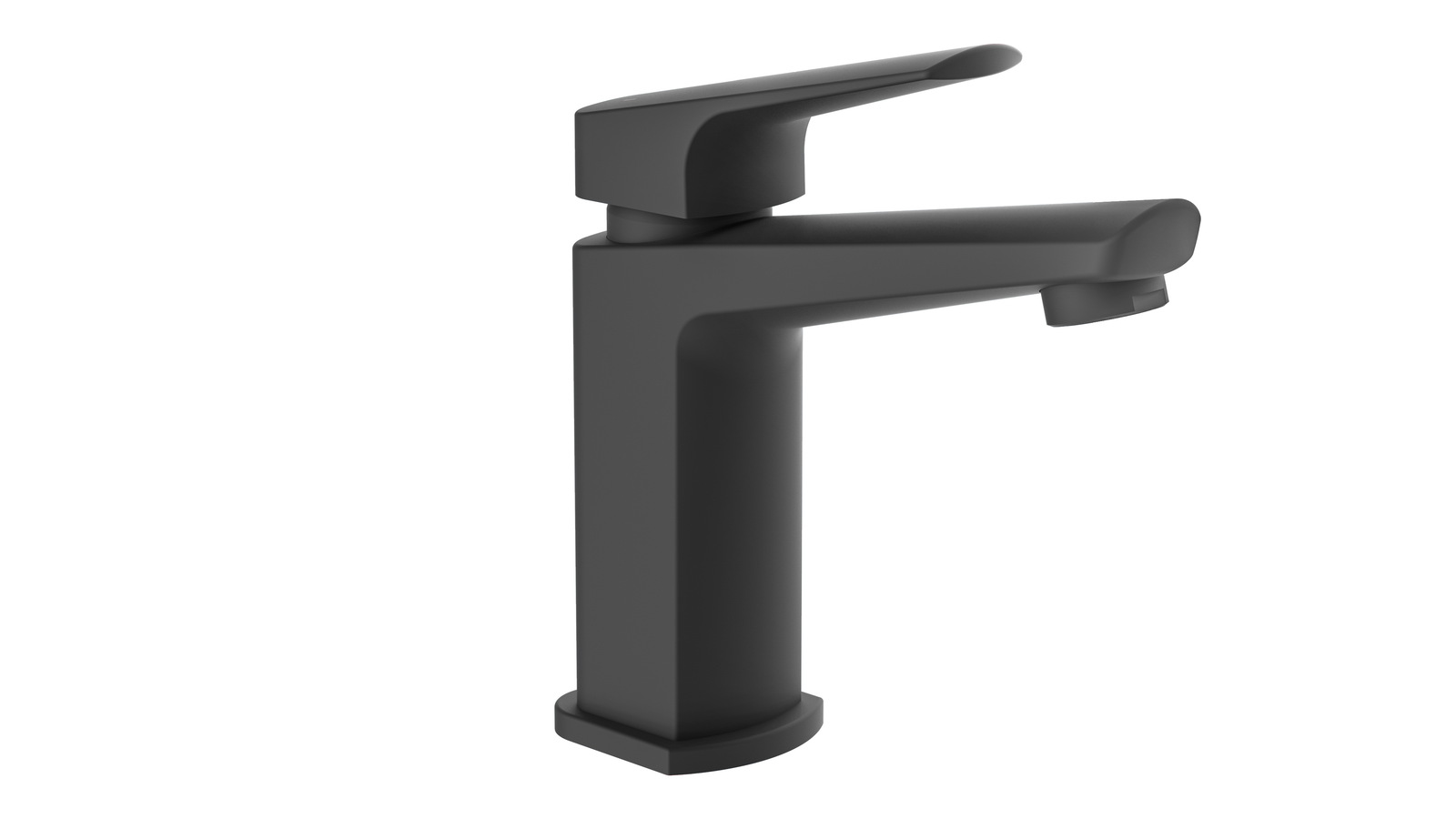 XORA Waschtischarmatur RAVEN Moderne schwarze Waschtischarmatur aus seitlicher Perspektive