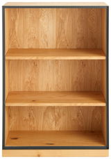 Holzregal mit drei offenen Fächern, frontal betrachtet