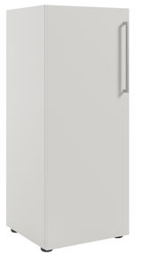 Weißer Aktenschrank mit Linksanschlag, seitliche Perspektive