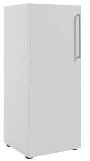 Weißer Aktenschrank mit Linksanschlag, seitliche Perspektive