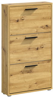 Schuhkipper aus Holz mit drei Klappen, seitliche Perspektive