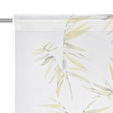 Fertigvorhang Bamboo mit zartem Bambusblattmuster, seitliche Perspektive