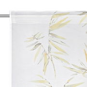 Fertigvorhang Bamboo mit zartem Bambusblattmuster, seitliche Perspektive