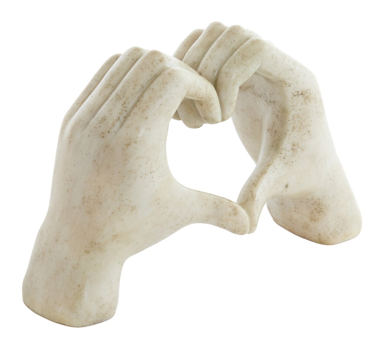 Light&Living Ornament HANDS 15cm Zwei Hände aus Stein formen ein Herz, seitliche Perspektive