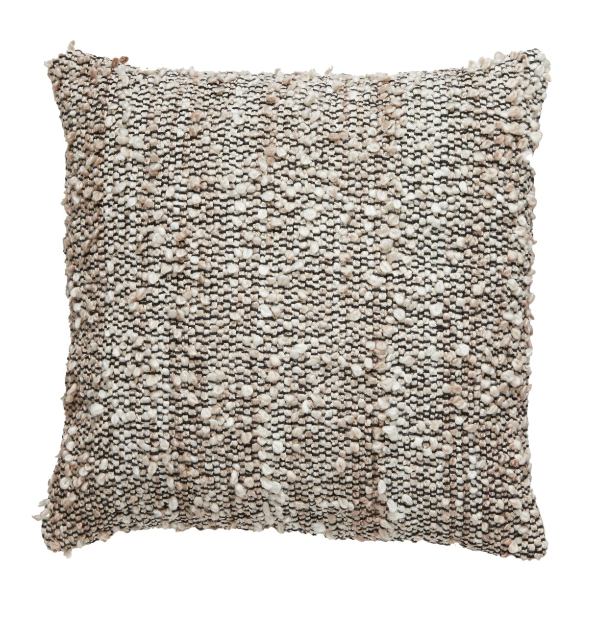 Light&Living Kissen MEZOKI Quadratisches Kissen mit grober, strukturierter Weboberfläche in Beige- und Brauntönen, Frontalansicht