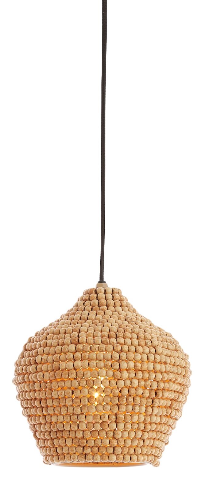 Light&Living Hängeleuchte KALENGA Hängeleuchte aus Holzperlen, seitliche Perspektive