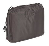 Schwarze Loungesesselhülle in seitlicher Perspektive