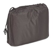 Schwarze Loungesesselhülle in seitlicher Perspektive