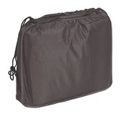 Schwarze Loungesesselhülle in seitlicher Perspektive