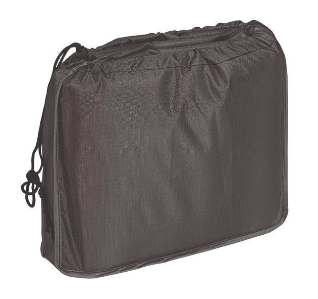 Schwarze Loungesesselhülle in seitlicher Perspektive